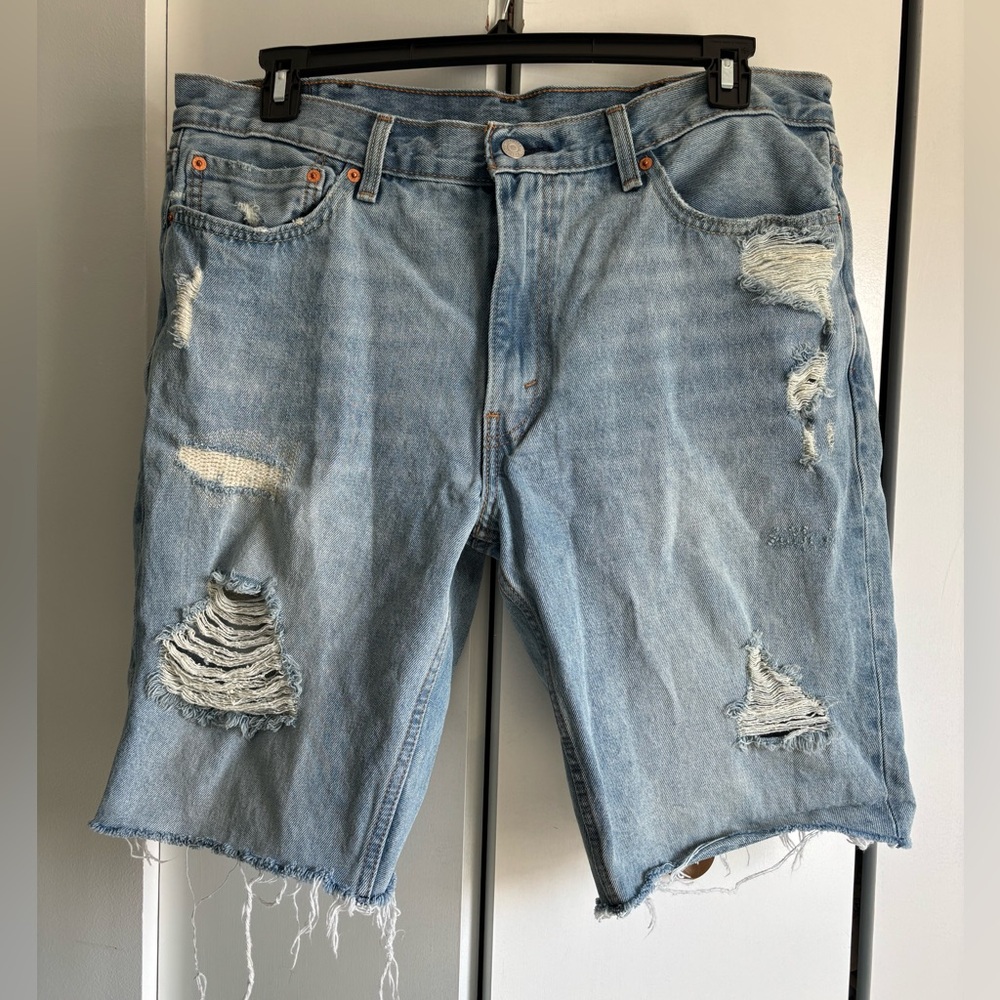 Levi Men’s Distressed Denim Shorts